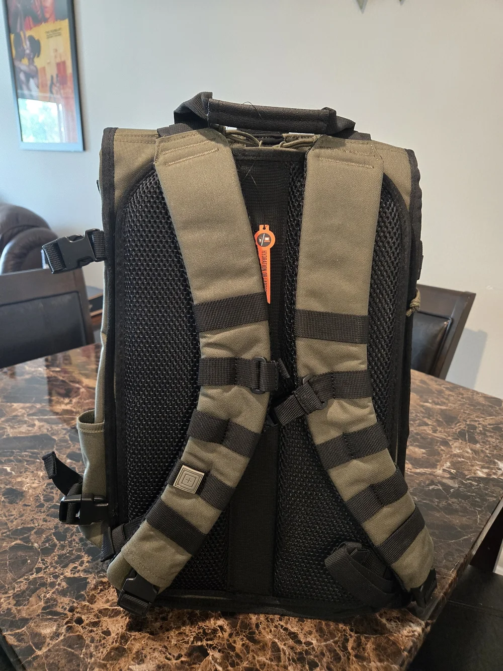 5.11 Tactical Olive Roll-Top Backpack with Black Accents